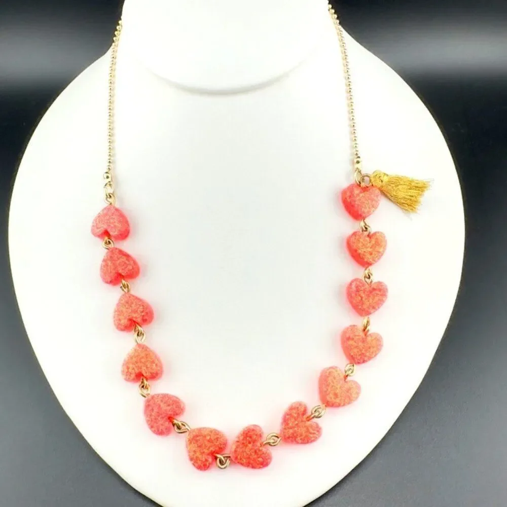 Two Crewcuts Girls Necklaces - Heart locket gold tone